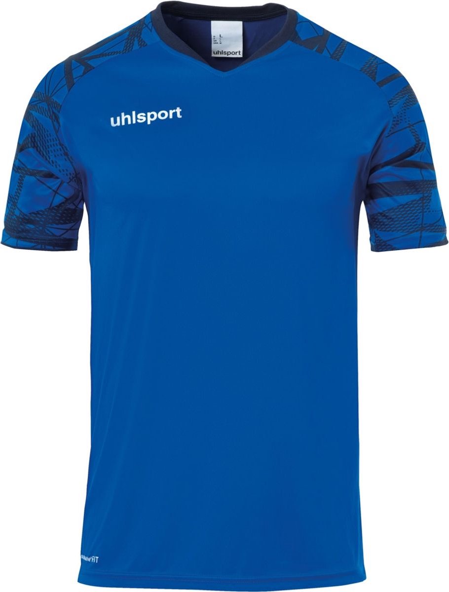 Uhlsport Goal 25 Shirt Korte Mouw Kinderen - Royal / Marine | Maat: 164