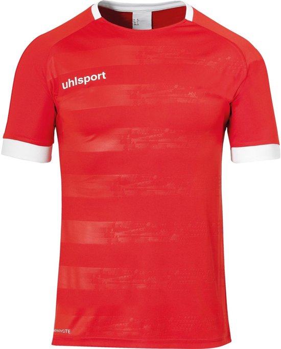 Uhlsport Division 2.0 Shirt Korte Mouw Kinderen - Rood / Wit | Maat: 164