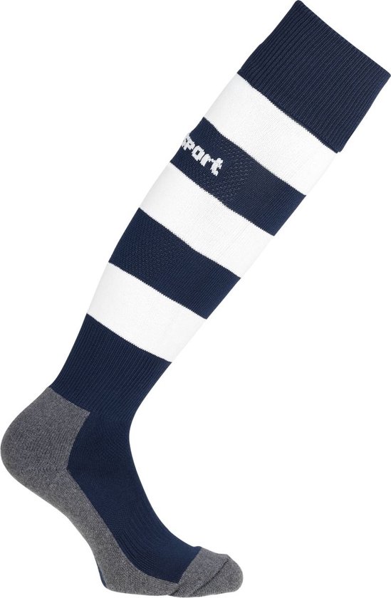 Chaussettes de football Uhlsport Team Pro Essential Stripe - Marine / Wit | Taille: 33-36