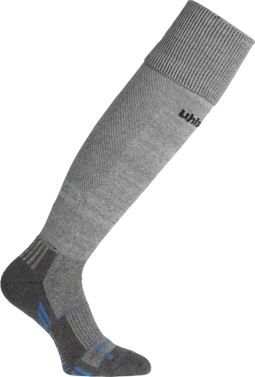Uhlsport Team Pro Voetbalkousen - Donkergrijs Gemeleerd / Zwart | Maat: 28-32