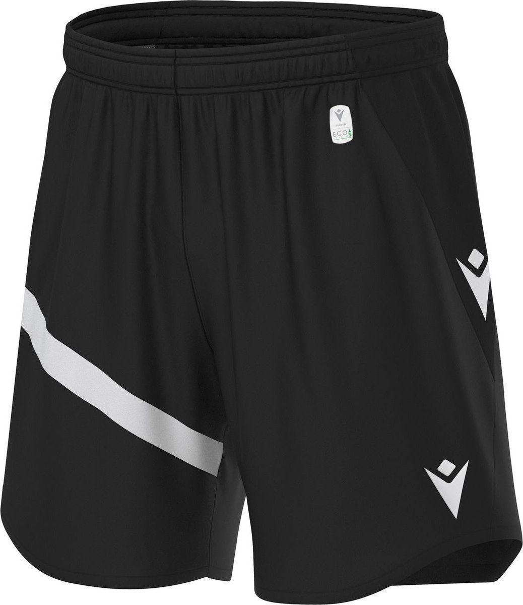 Macron Shen Eco Short Kinderen - Zwart / Wit | Maat: 11-12 Y