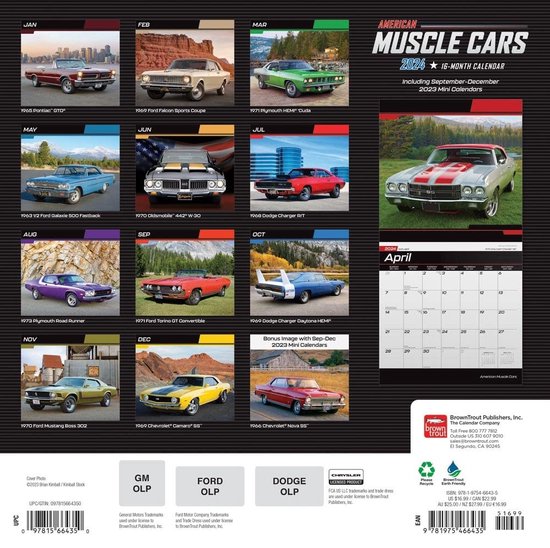 American Muscle Cars Kalender 2024 | bol