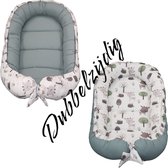 Babynestje - CLASSIC DIEREN - Babynest met bosdieren - GROEN