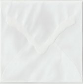 100 Enveloppen - 23,5 x 23,5cm Vierkant - Wit met luxe gegolfde sluitklep