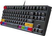 HXSJ L600 Mechanisch Toetsenbord Red Switches - Gaming Keyboard - QWERTY - 87 Keys - Hot Swappable - Zwart