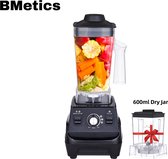 BMetics Power Blender - 1800W - 2L - Smoothie Maker - Gratis extra 600 ml beker -9 mogelijkheden- 3 Snelheden