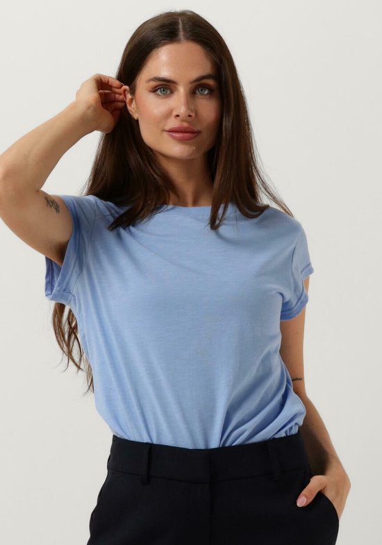 CC Heart Basic T-shirt Tops & T-shirts Dames - Shirt - Blauw - Maat L