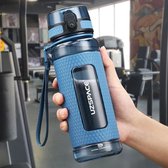 Fs2 -Alpha Gear Waterfles - 800ml Liter - Bidon - 800ml - BPA vrij - Geurloos - Drinkfles Volwassenen - Sport fles - Water Bottle - Blauw