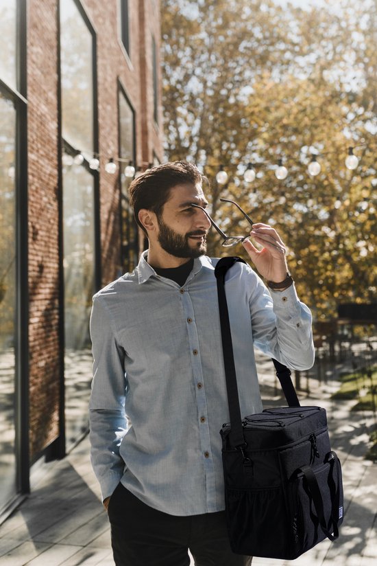 Brisby Sac isotherme 4 couches – Sac à déjeuner 40 litres – Zwart