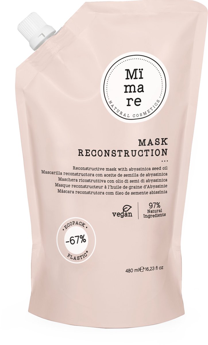 MÏMARE- RECONSTRUCTIVE MASK 480ML - Herstellend - Repair Masker - Beschadigd haar - Duurzaam - Haarverzorging - Haarmasker