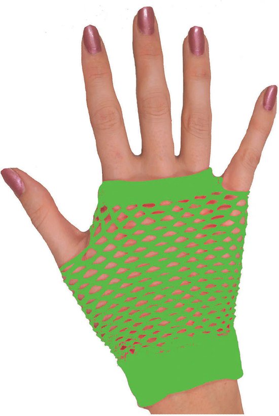 gants en filet courts fluorescents