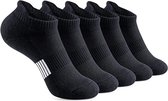 Malinsi Chaussettes 5-Pack Femme et Homme - Chaussettes basses 36-41 - Chaussettes basses 5 Zwart - Chaussettes de sport