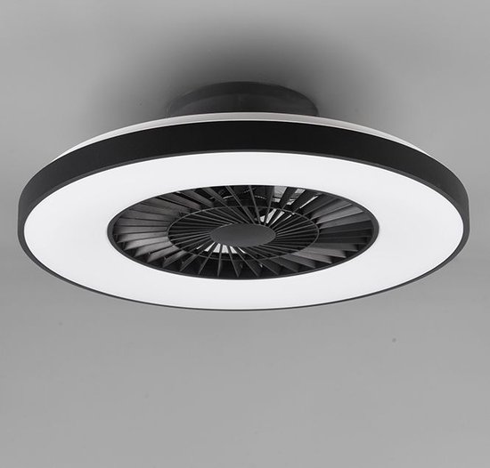 Plafondventilator met LED verlichting – zwart – incl. afstandsbediening