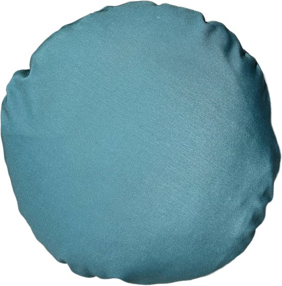 Warmpi® Warmtekussen - Blauw Outdoor Rond - 40cm - Draadloos Incl Warmpi® Powerbank 10.000mah - Waterafstotend + UV Bestendig - Ruim 3 uur warmte in de hoogste stand en 5 uur in de middelste stand - tuinkussen - verwarmd buitenkussen - outdoor kussen