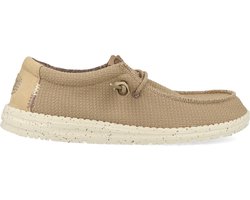 HEYDUDE Wally Sport Mesh Heren Instappers Tan/White Maat 41