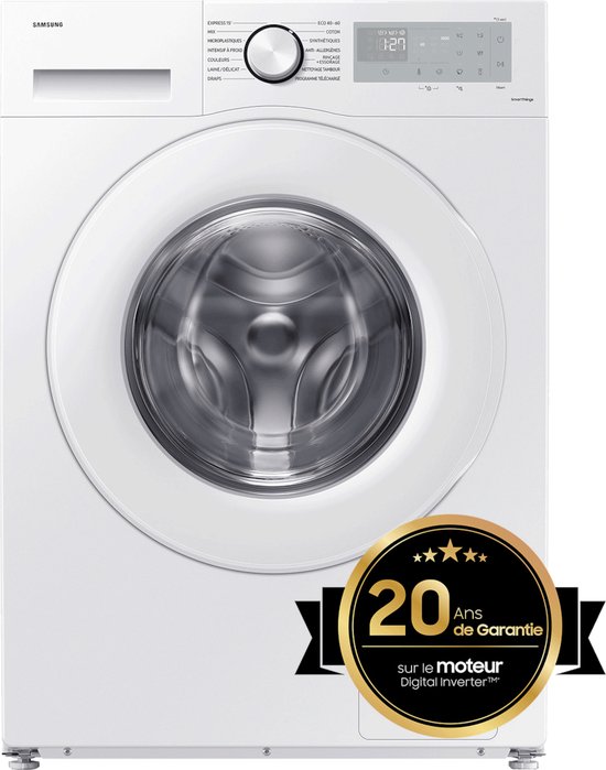 SAMSUNG Ecobubble™ WW90CGC04DTH patrijspoortwasmachine - 9 kg - Inductie - L60cm - 1400 rpm - Aangesloten - Wit