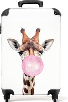 NoBoringSuitcases.com® - Kinderkoffer giraf - Handbagage koffertje kind - 55x35x25