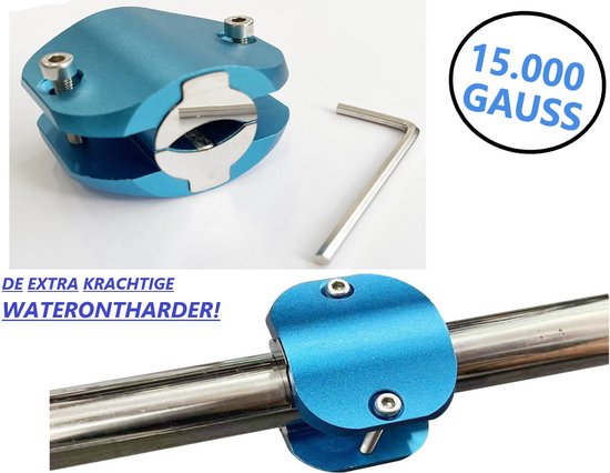 Magnetische Waterontharder 15.000 Gauss - Professionele  Waterontharder magneet - Waterontkalker waterleiding - Blauw - Anti Kalk