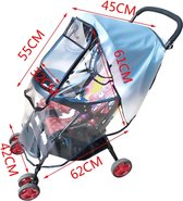 Universele regenhoes voor kinderwagen kinderwagen, transparante regenhoes voor kinderwagen met ritssluiting aan de voorkant voor baby's reizen waterdichte wind regenbescherming bescherming