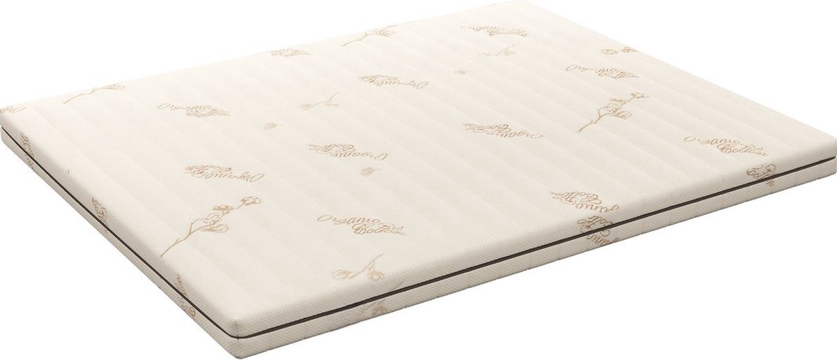 kikishop Organic Cotton 140x200x10 HYBRID- Koudschuim- Topmatras-Topdekmatras bruin
