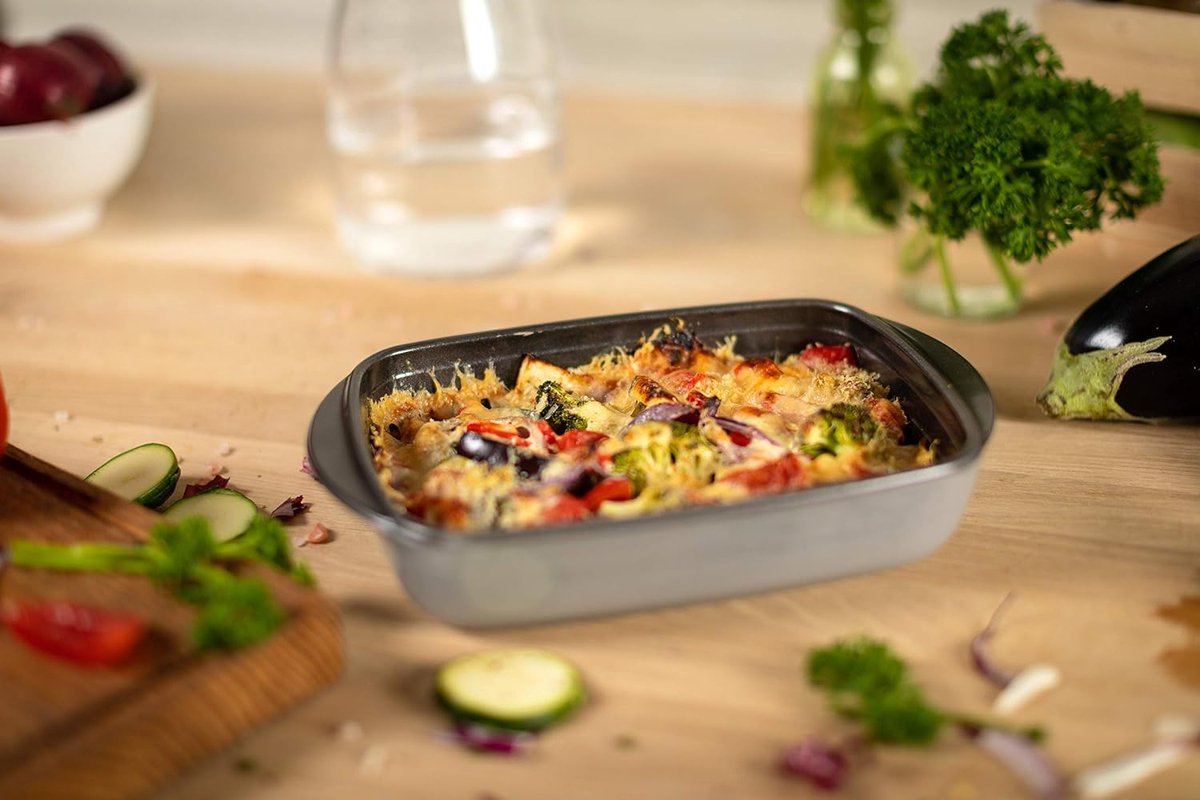 Easy ovenschaal van glas gecoat 0 8 liter klein blijft niets plakken eenvoudige en snelle reiniging ovenvast tot 240 graden