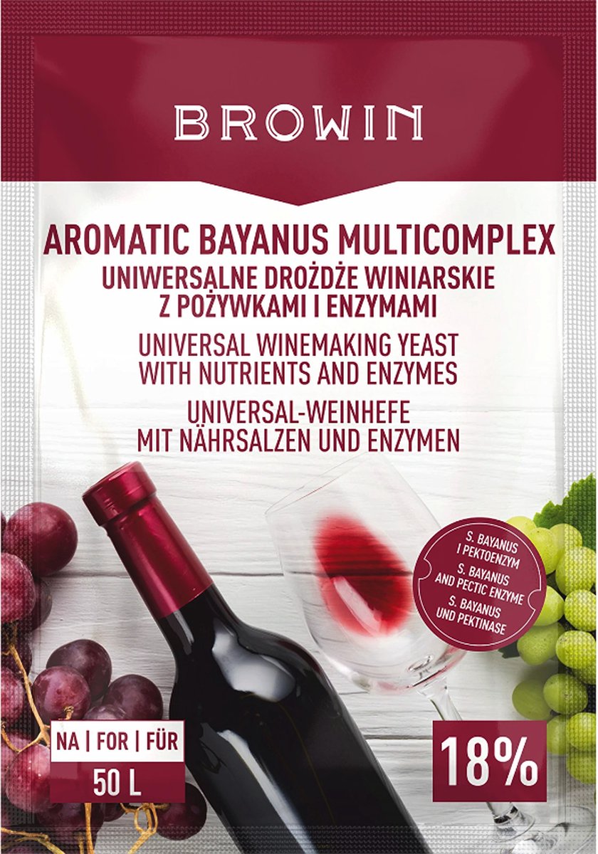 Aromatische Bayanus Multicomplex starterkit voor wijn, 40 g
