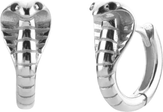 Zilveren Oorbellen - Oorbellen Cobra | Slang oorringen | 925 Sterling Zilver - Direct uit voorraad - Met 925 Zilver Certificaat - In Leuke cadeauverpakking - Tip voor Moederdag