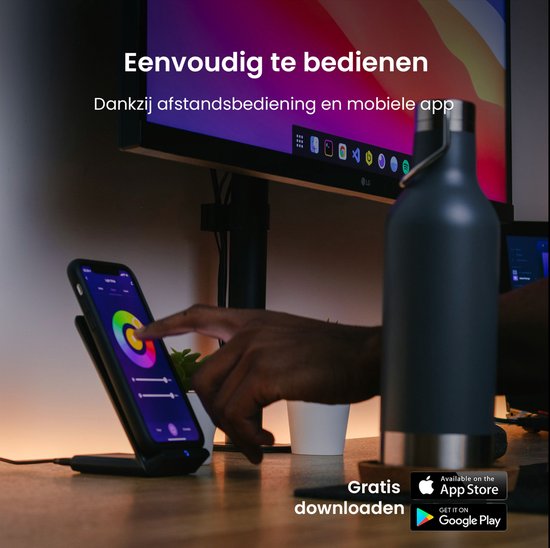 Evura Goods - Led strip - 10 meter - RGB - met afstandsbediening & telefoon app - dimbaar - smart LED light verlichting - Led-strips - timer en muziek modus - Led Lights - smart home verlichting