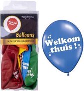 12 ballonnen Welkom Thuis multicolor