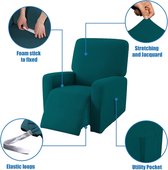 Hoes fauteuil jacquard, Fauteuilhoezen, stretchhoes voor relaxfauteuil compleet, Elastische hoes voor tv fauteuil (Geel)
