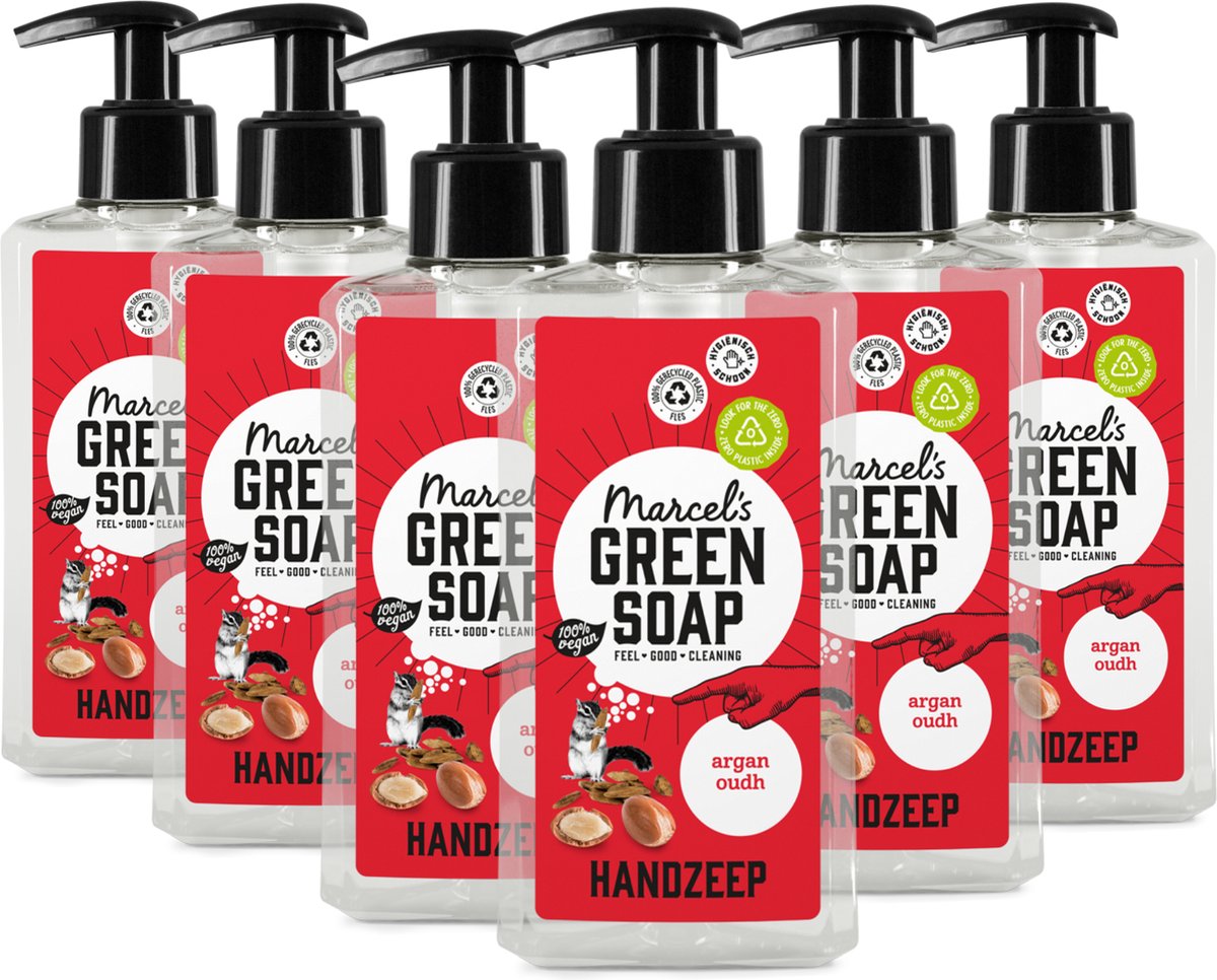 Goedkoopste Marcel's Green Soap Handzeep - Argan & Oudh - 6 x 250ml