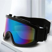 Skibril - Verstelbare Skibril - Snowboardbril - Motorbril - Beschermende Bril - Winddichte Bril - Snow goggles - Wintersport - Unisex - Zwart - Black -
