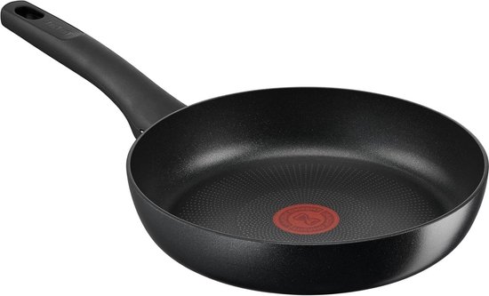 Tefal G2880632 Hard Titanium ON, koekenpan 28 cm, duurzame coating, warmte- indicator, ergonomische handgreep, geschikt voor alle warmtebronnen incl. inductie