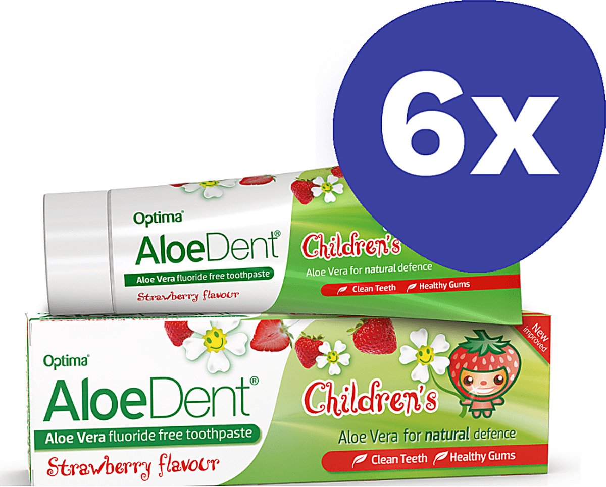 Goedkoopste AloeDent Kindertandpasta (aardbei) (6x 50ml