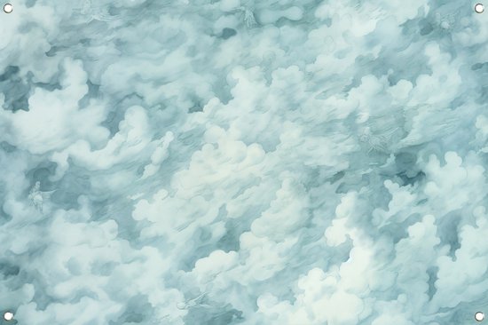 Wolken tuinposter - Lucht poster - Tuinposters Hemel - Tuinposter - Tuin accessoires - Tuindecoratie muurdecoratie tuinposter 60x40 cm