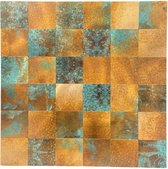 Zelfklevende steenstrip mozaïektegel – Big Green copper square