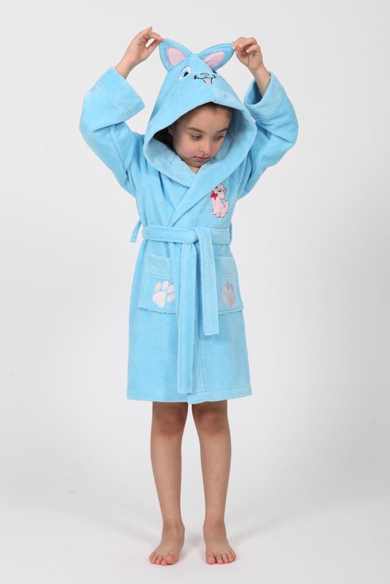 Kinderbadjas / Baby Blauw /5-6 jaar