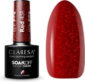 Claresa UV/LED Gellak Rood #431 - 5ml. - Rood - Glanzend - Gel nagellak