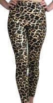 Dilena fashion Legging cuir panthère léopard