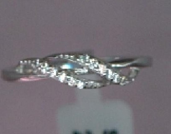 Bague Twice As Nice en argent, zircone Wit 50