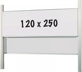 Whiteboard PRO Mata - 2 in 1 - Emaille staal - Weekplanner - Maandplanner - Jaarplanner - Magnetisch - Wit - 120x250cm