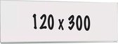 Whiteboard Deluxe Bailey - Emaille staal - Enkelzijdig bord - Weekplanner - Maandplanner - Jaarplanner - Magnetisch - Wit - 120x300cm