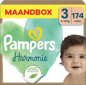 Pampers - Harmonie - Taille 3 - Boîte mensuelle - 174 pièces - 6/10 KG