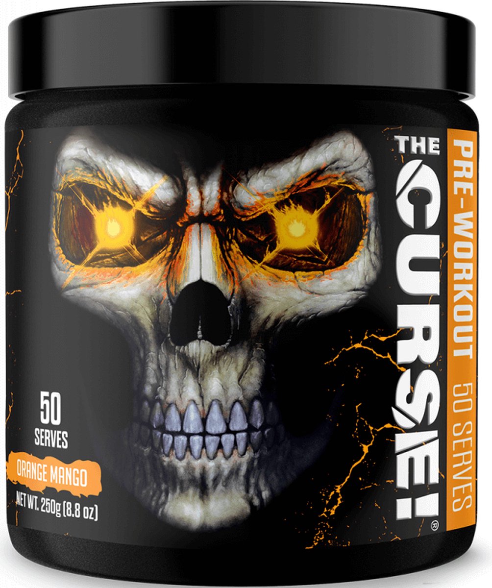 Goedkoopste Cobra Labs The Curse - Pre-workout / Cafeïnepoeder - Sinaasappel Mango - 250 Gram (50 Doseringen) - 1 Pot