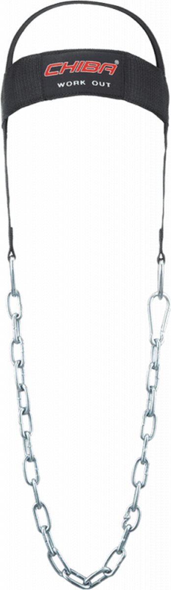 Chiba Nektrainer (Black) One Size - Versterk je Nekspieren met Verstelbare Weerstand en Comfortabele Neopreen Polstering