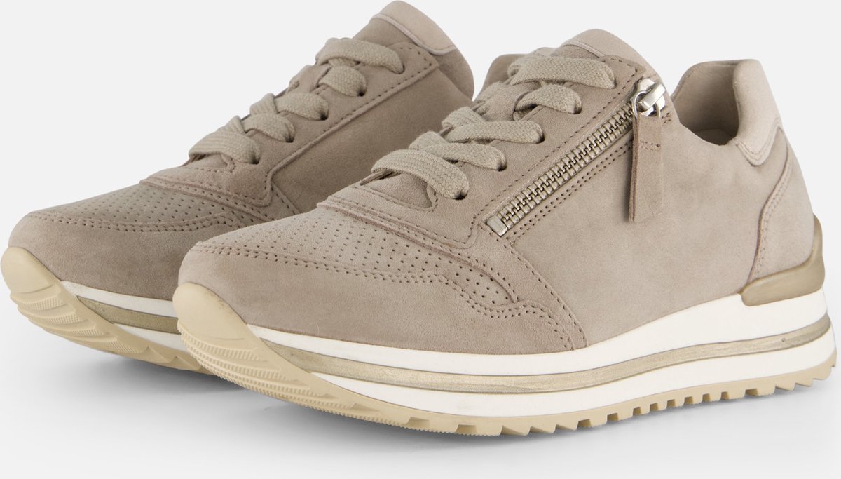 Gabor Sneakers beige Suede - Dames - Maat 38.5 | bol