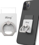 iRing Link Hook set - Telefoon Ring - Telefoonhouder Auto - Telefoon Ring - Hook® Muurbeugel - Telefoon Standaard - Universeel - Parelwit