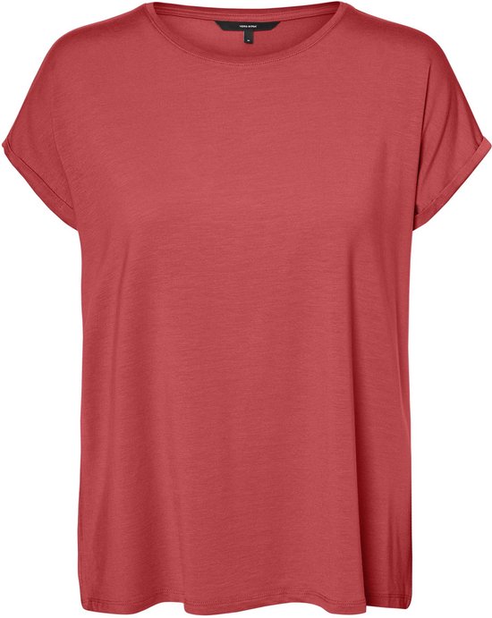 Vero Moda T-shirt Vmava Plain Ss Top Ga Jrs Noos 10284468 Cayenne Dames