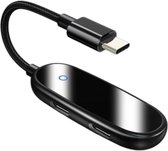 USB-C naar dubbele USB C Audio Splitter adapter met oplader - 15cm Aux-kabel en hoofdtelefoonaansluiting