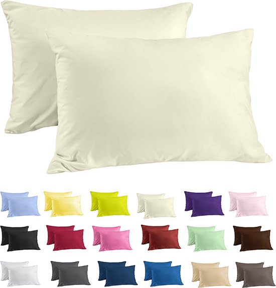 Snoozing Flanel Kussenslopen Set van 2 60x70 cm Roze kopen